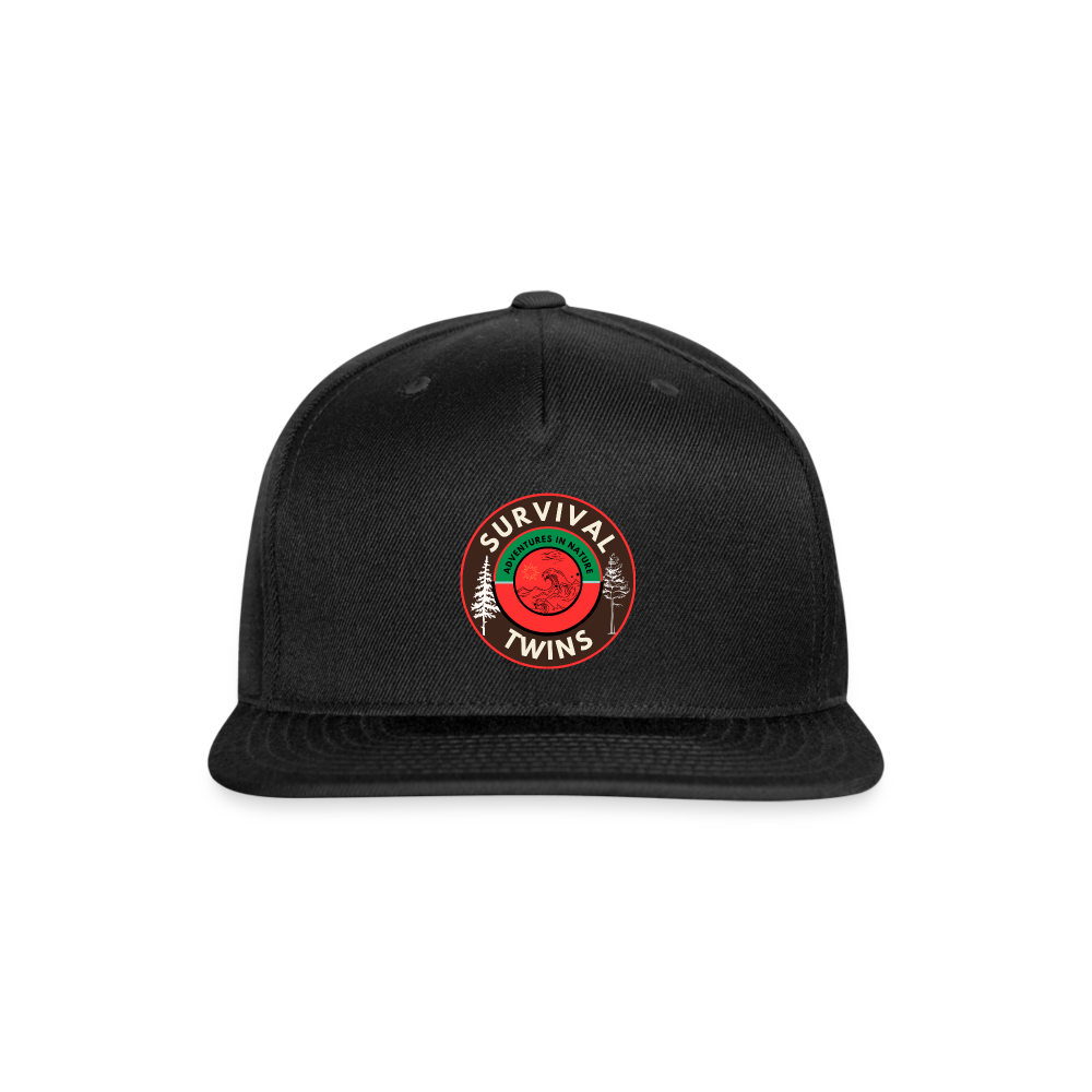 Snapback Baseball Cap - black