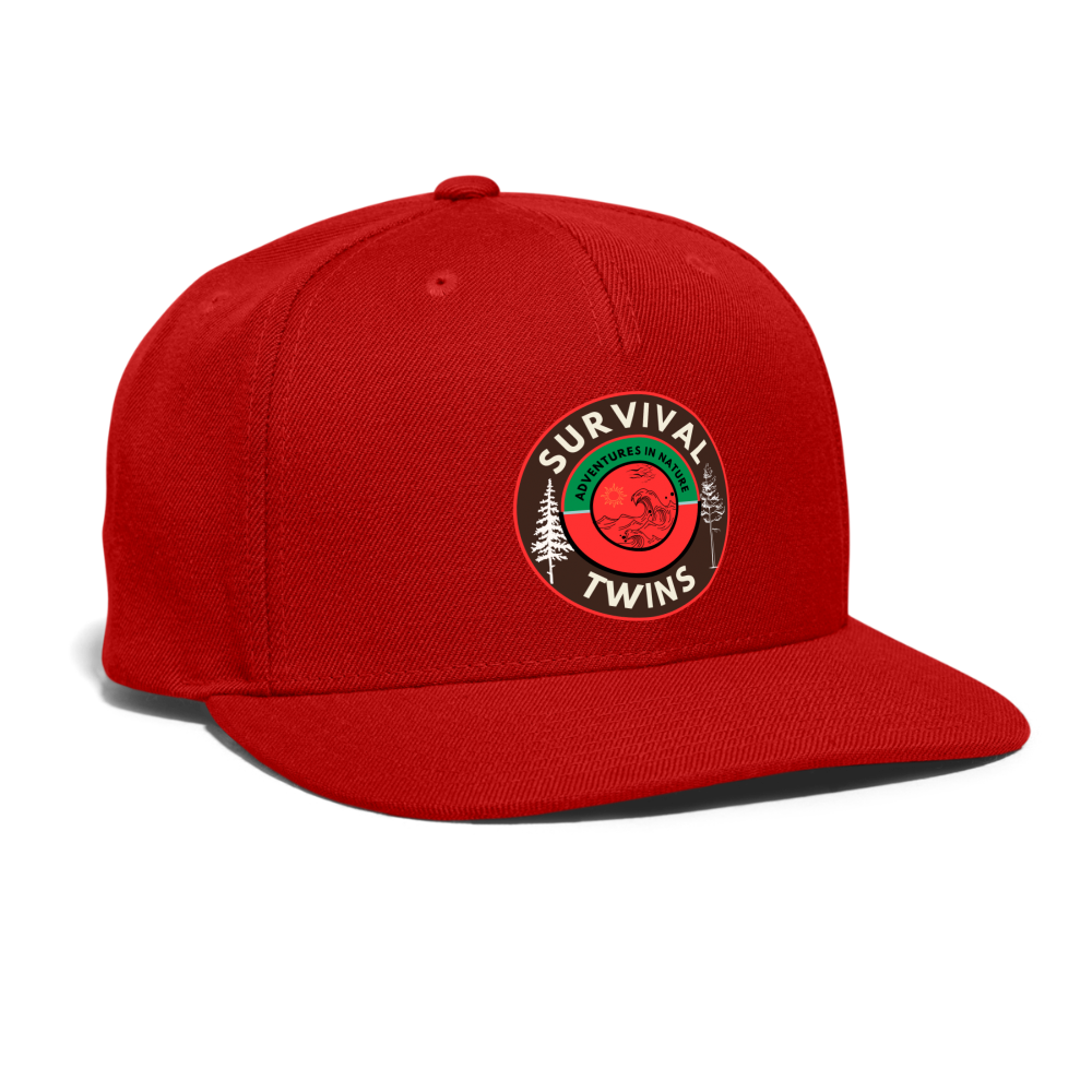 Snapback Baseball Cap - red