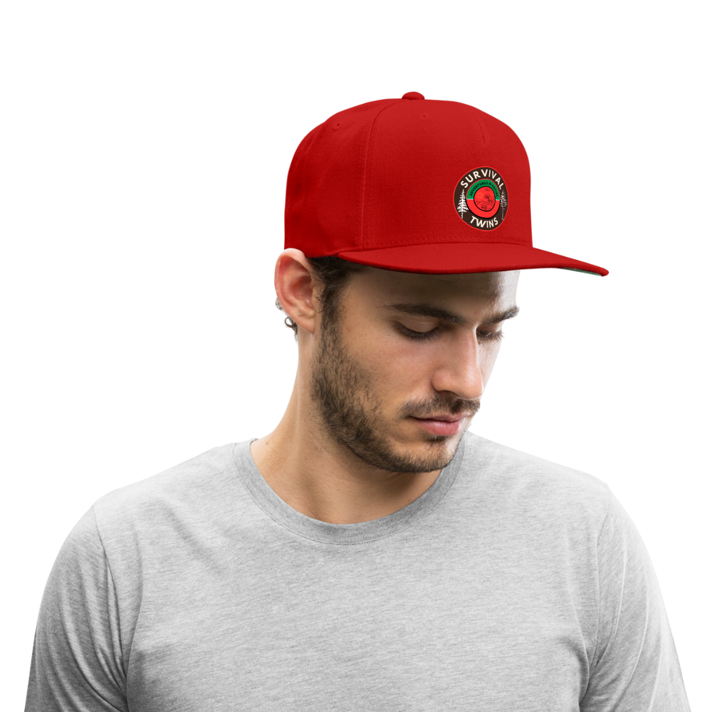 Snapback Baseball Cap - red