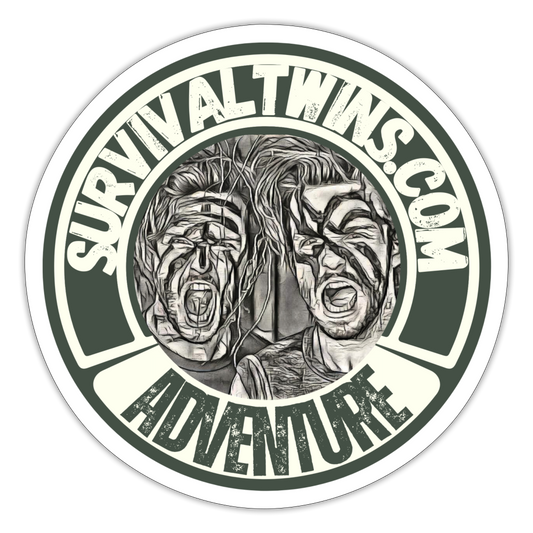 SurvivalTwins.com sticker - white matte