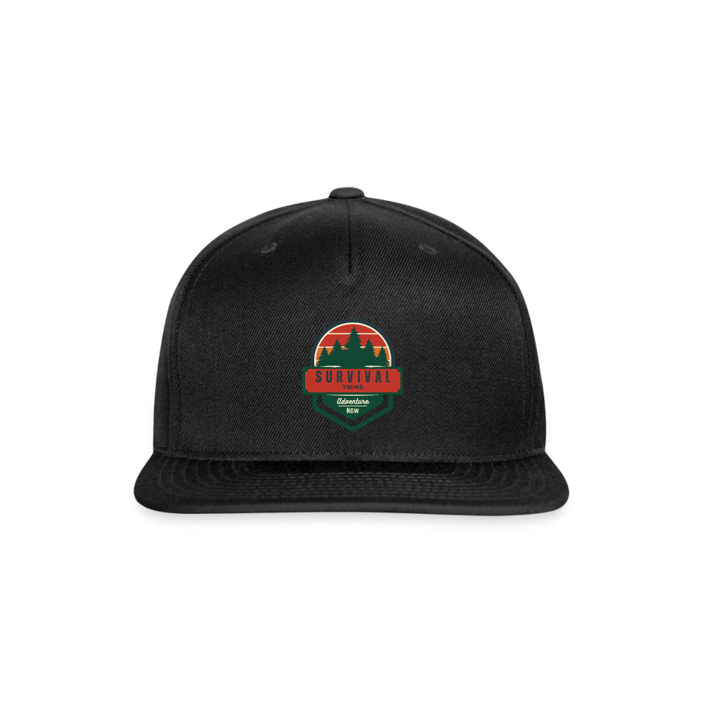 Snapback Baseball Cap - black