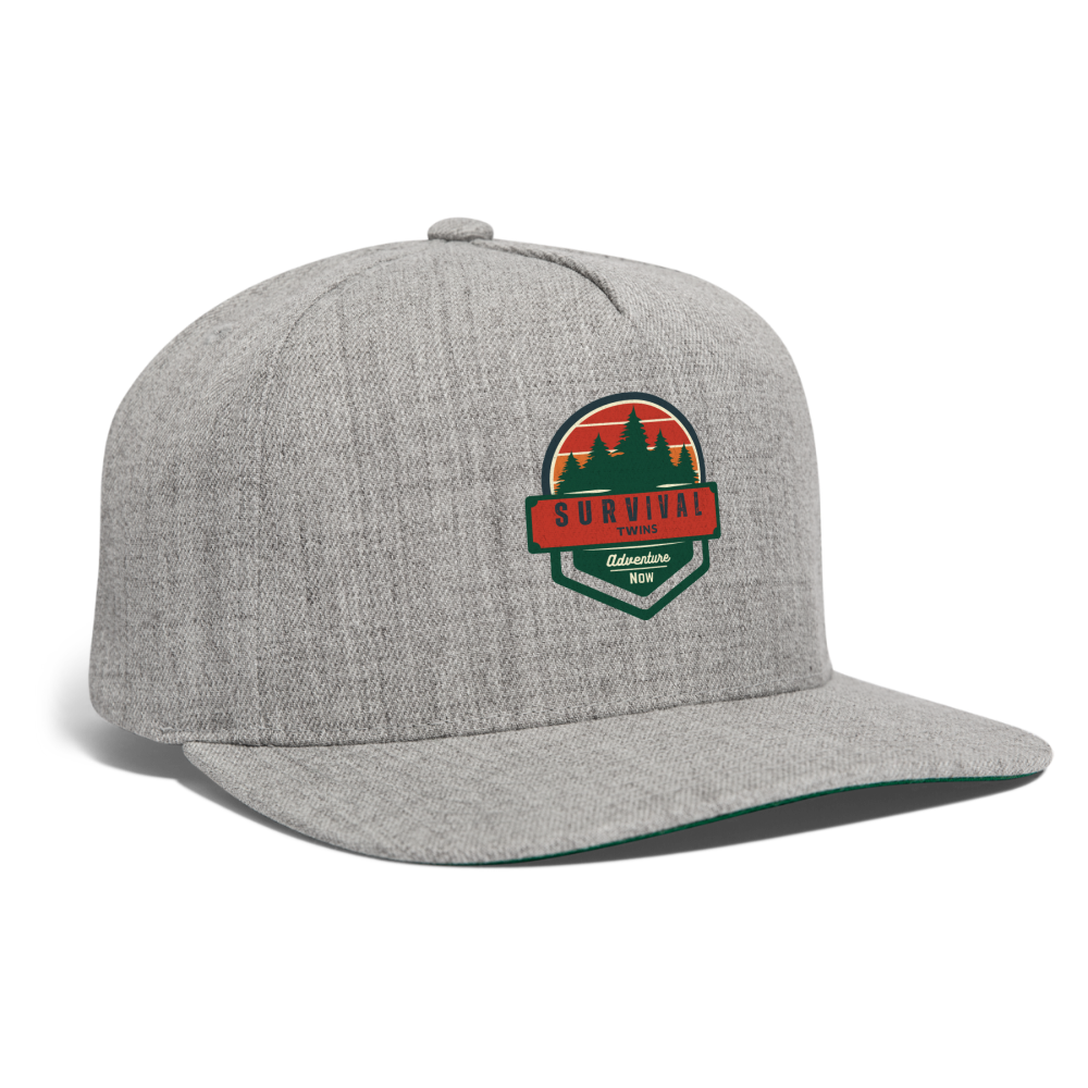 Snapback Baseball Cap - heather gray